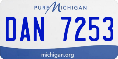 MI license plate DAN7253