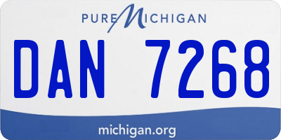 MI license plate DAN7268