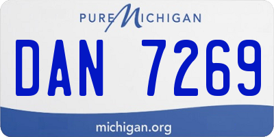 MI license plate DAN7269