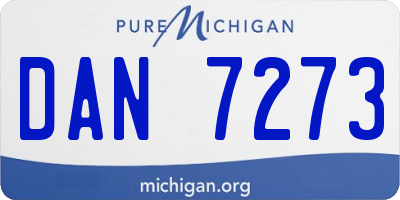 MI license plate DAN7273