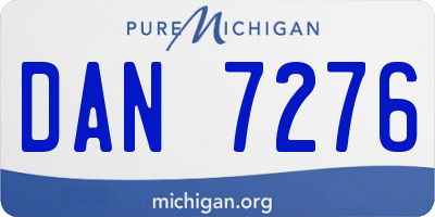 MI license plate DAN7276