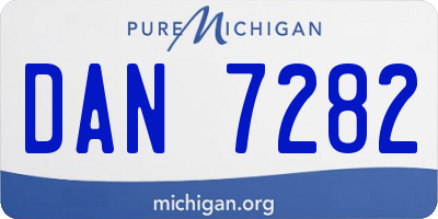 MI license plate DAN7282