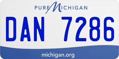 MI license plate DAN7286