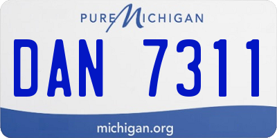MI license plate DAN7311