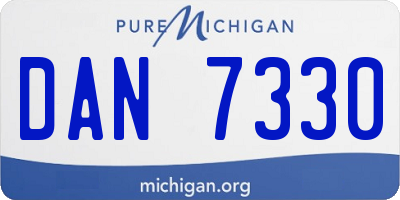 MI license plate DAN7330