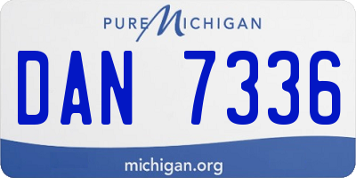 MI license plate DAN7336