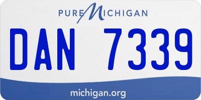 MI license plate DAN7339