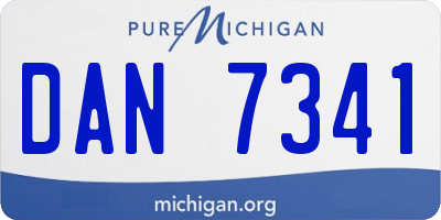 MI license plate DAN7341