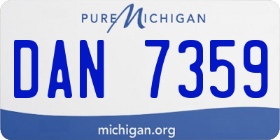 MI license plate DAN7359