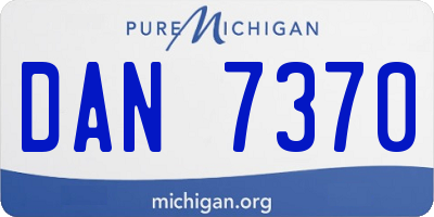 MI license plate DAN7370