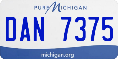 MI license plate DAN7375
