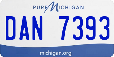 MI license plate DAN7393