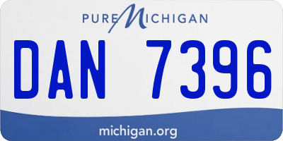MI license plate DAN7396