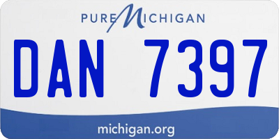 MI license plate DAN7397
