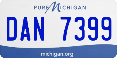 MI license plate DAN7399