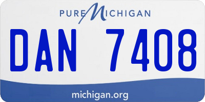 MI license plate DAN7408