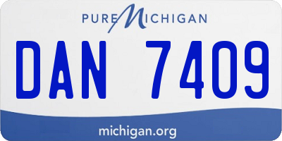 MI license plate DAN7409