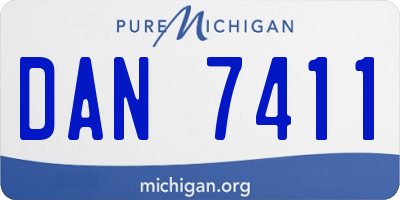 MI license plate DAN7411