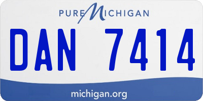 MI license plate DAN7414