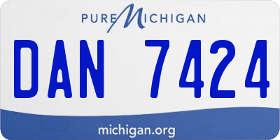 MI license plate DAN7424