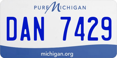 MI license plate DAN7429
