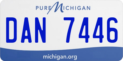 MI license plate DAN7446