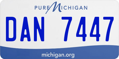 MI license plate DAN7447