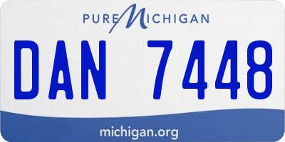 MI license plate DAN7448