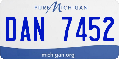 MI license plate DAN7452
