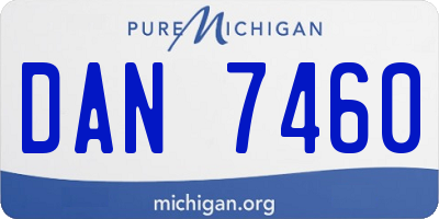 MI license plate DAN7460
