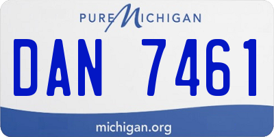 MI license plate DAN7461