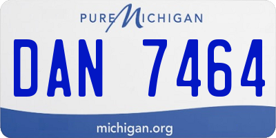 MI license plate DAN7464