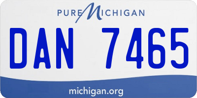 MI license plate DAN7465