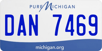 MI license plate DAN7469