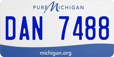 MI license plate DAN7488