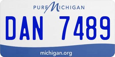 MI license plate DAN7489