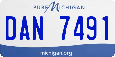 MI license plate DAN7491