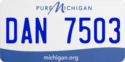 MI license plate DAN7503