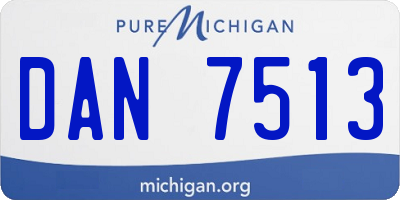 MI license plate DAN7513