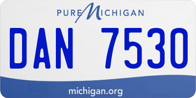 MI license plate DAN7530
