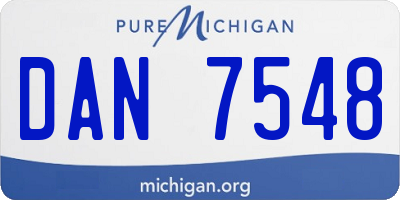 MI license plate DAN7548