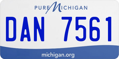 MI license plate DAN7561