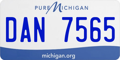 MI license plate DAN7565