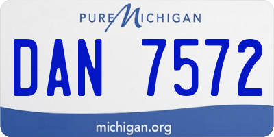 MI license plate DAN7572