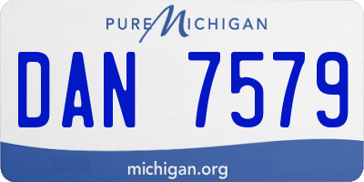 MI license plate DAN7579