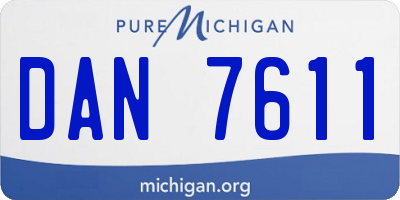 MI license plate DAN7611