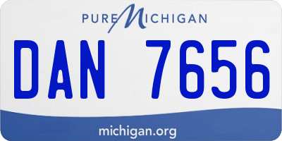 MI license plate DAN7656