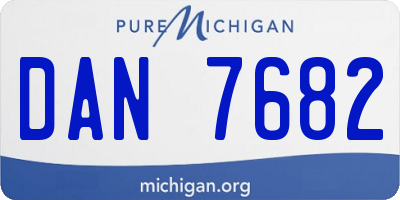 MI license plate DAN7682