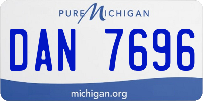 MI license plate DAN7696