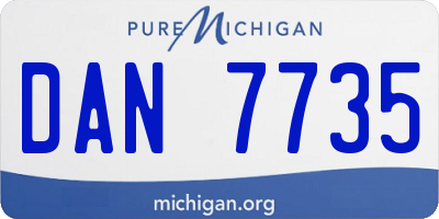 MI license plate DAN7735
